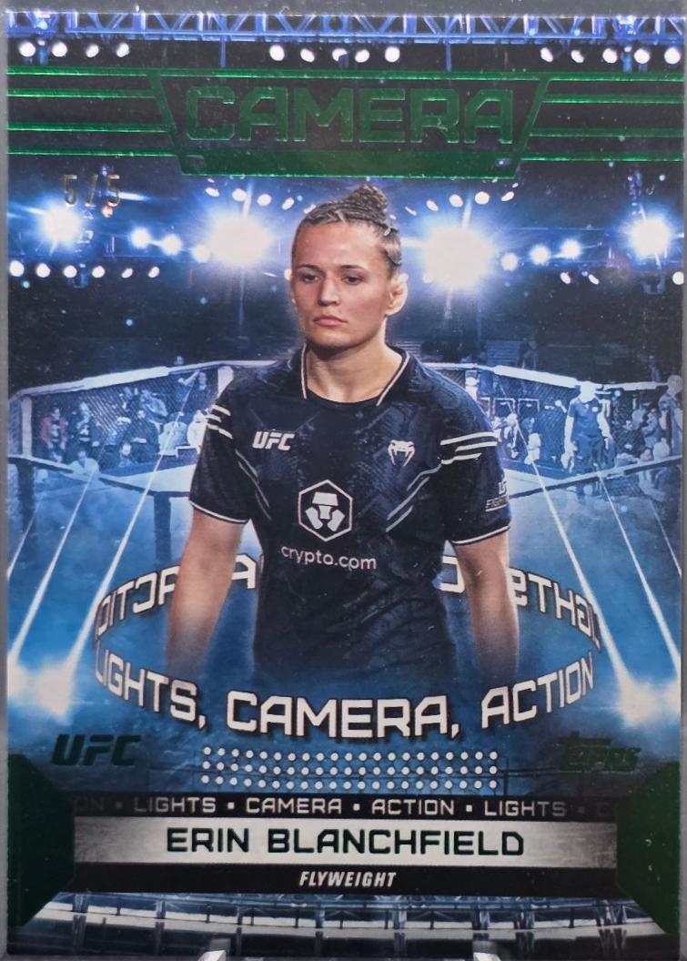 Erin Blanchfield 2024 Topps Knockout UFC Camera (Lights, Camera, Action) #CAM-13 Emerald