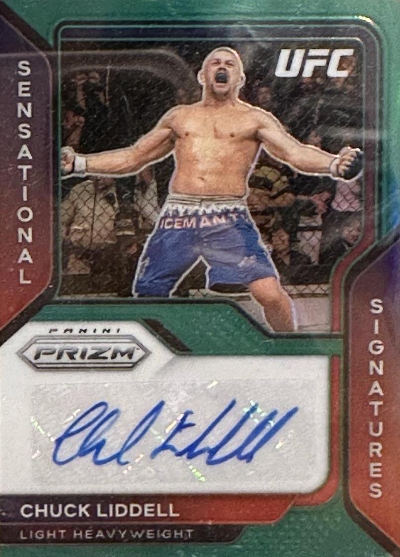 Chuck Liddell 2021 Panini Prizm UFC Sensational Signatures #15 Green