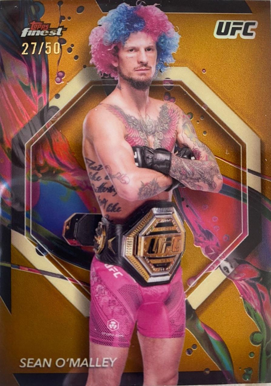 Sean O'Malley 2024 Topps Finest UFC Base Common #40 Gold Refractor