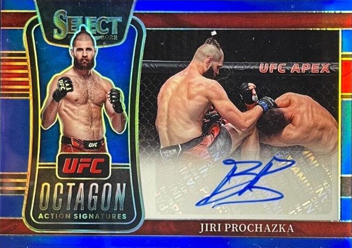 Jiri Prochazka 2022 Panini Select UFC Octagon Action Signatures #1 Blue