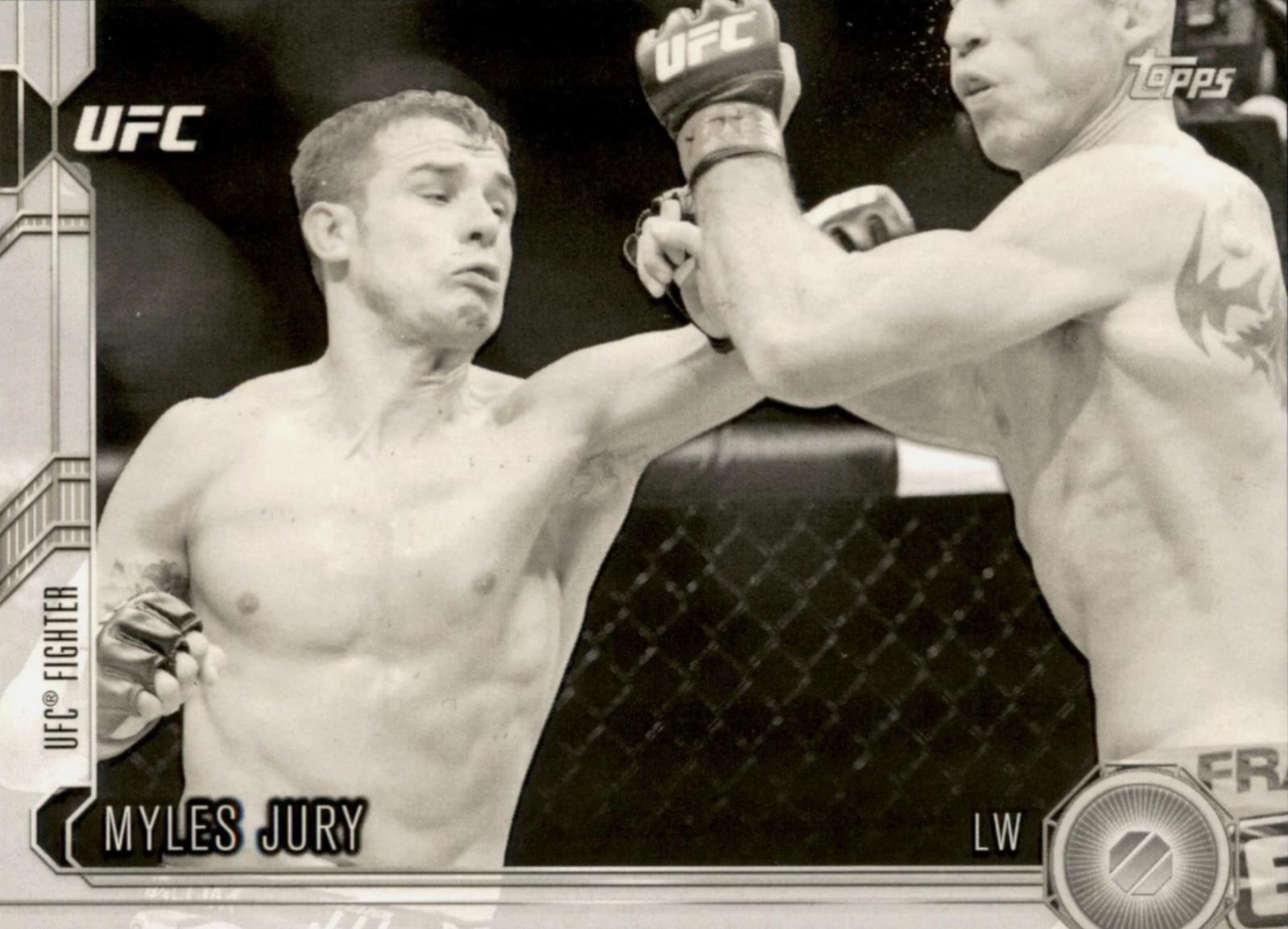 Myles Jury 2015 Topps UFC Chronicles Base #162 Black and White