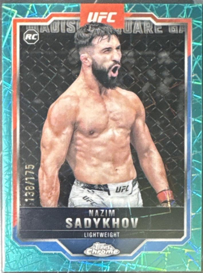 Nazim Sadykhov 2025 Topps Chrome UFC Base #157 Teal Lazer Refractor