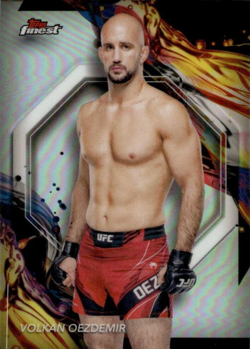 Volkan Oezdemir 2024 Topps Finest UFC Base Uncommon #125 Refractor