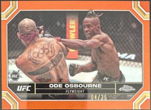 Ode Osbourne 2024 Topps Chrome UFC Base #133 Orange Refractor