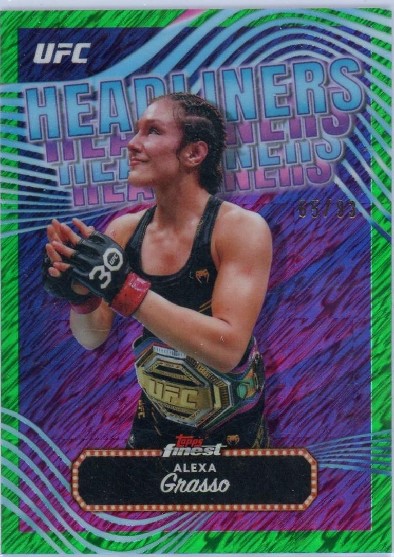 Alexa Grasso 2024 Topps Finest UFC Headliners #HDL-12 Green Shimmer Refractor