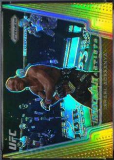 Israel Adesanya 2021 Panini Prizm UFC Knockout Artists #2 Gold