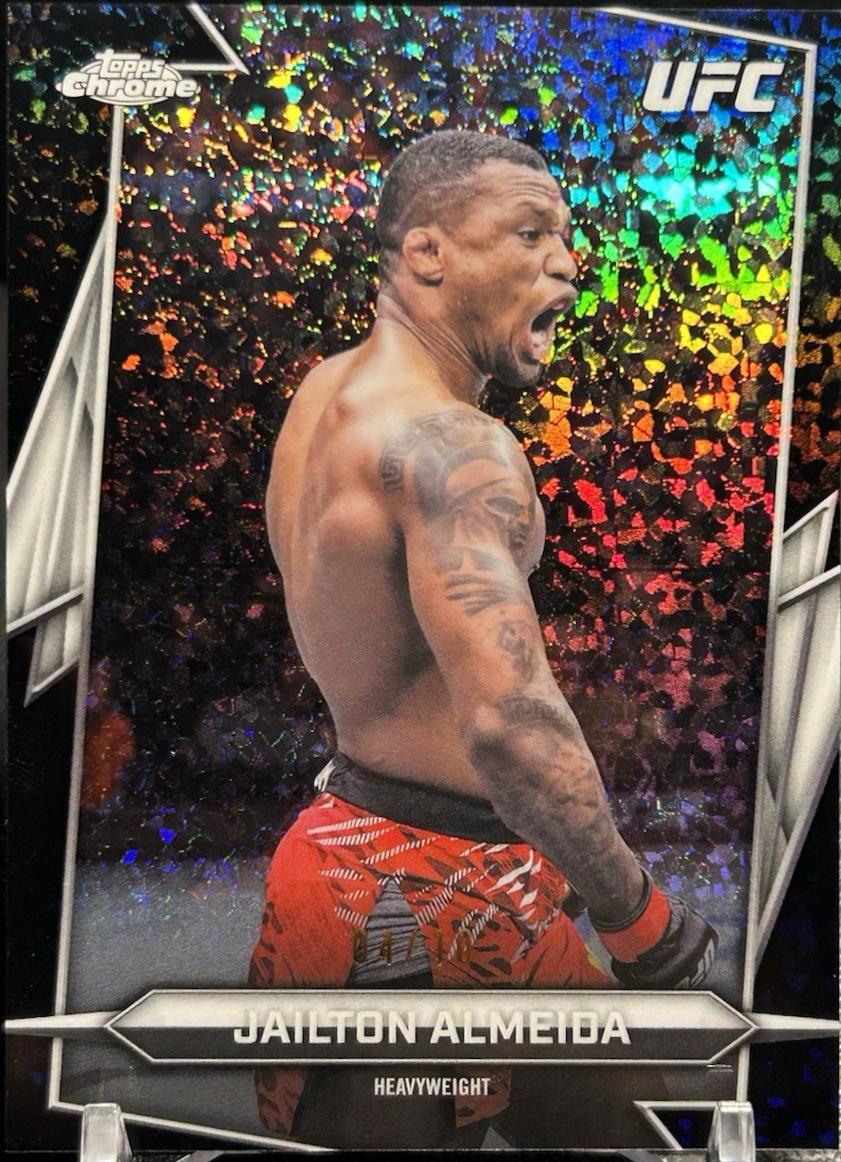 Jailton Almeida 2026 Topps Chrome UFC Base #132 Black Mini Diamonds Refractor