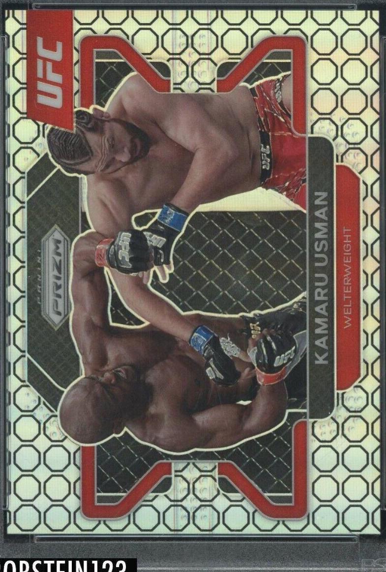Kamaru Usman 2022 Panini Prizm UFC Base #54 Octagon