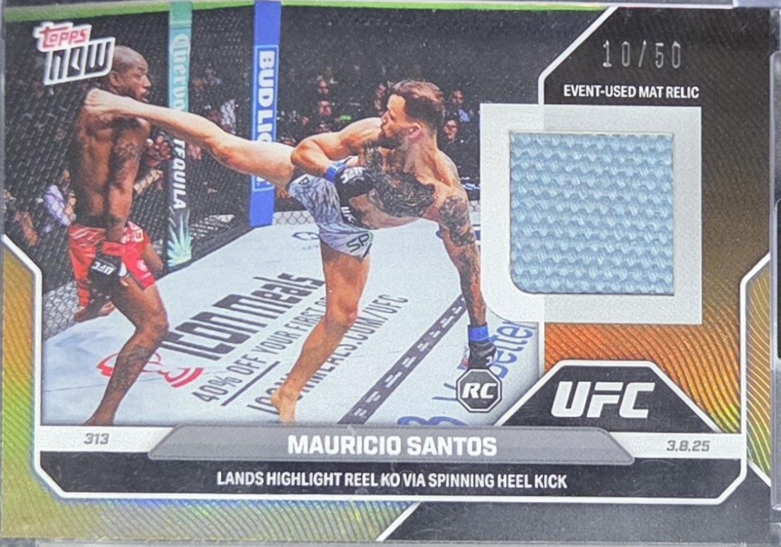 Mauricio Ruffy Topps Now UFC Base #8 Gold Foil