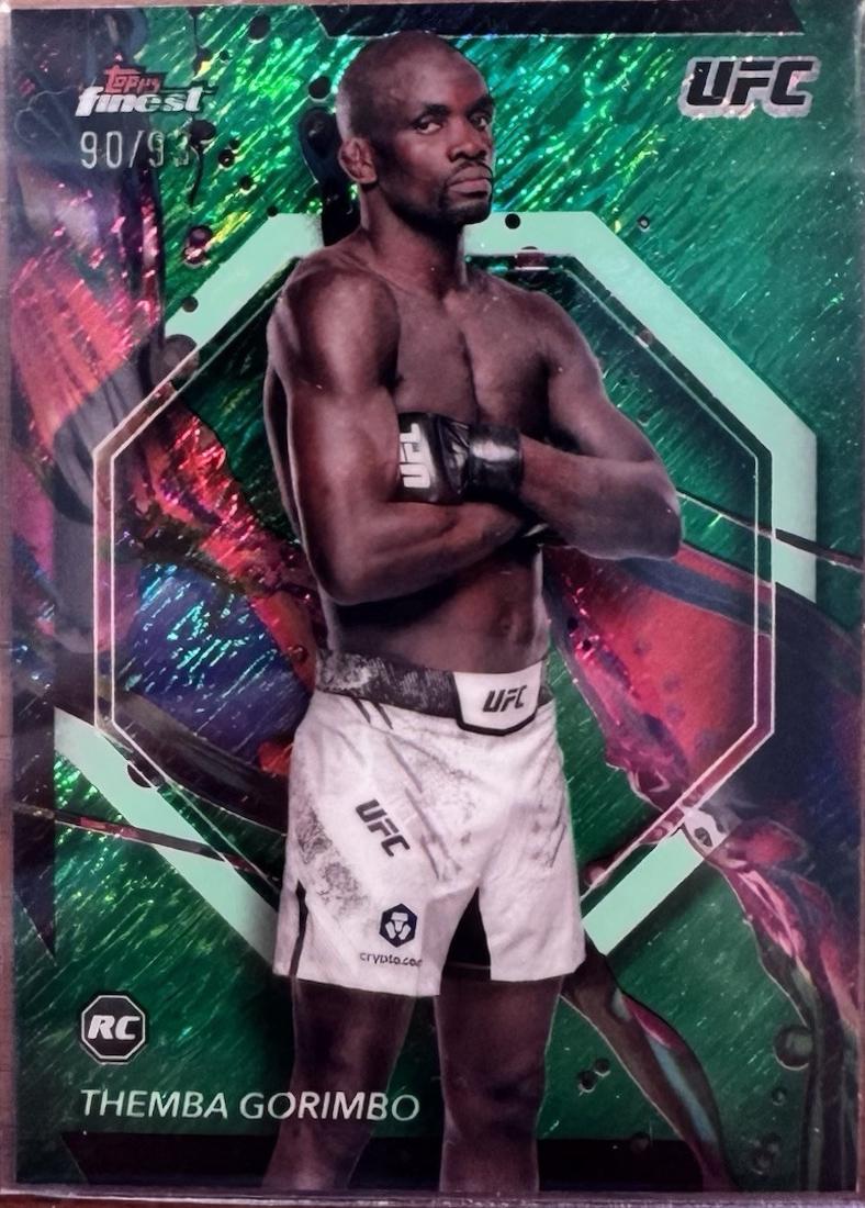 Themba Gorimbo 2024 Topps Finest UFC Base Common #79 Green Shimmer Refractor