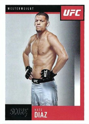 Nate Diaz 2021 Panini Chronicles UFC Base Score #95 Platinum