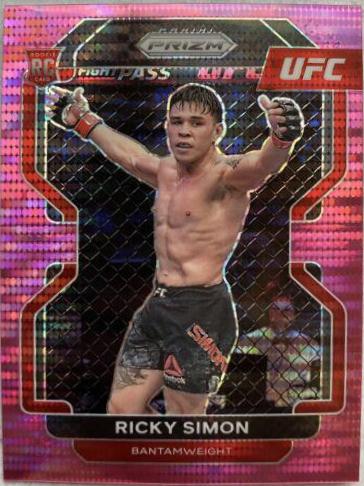 Ricky Simon 2022 Panini Prizm UFC Base #112 Pink Pulsar