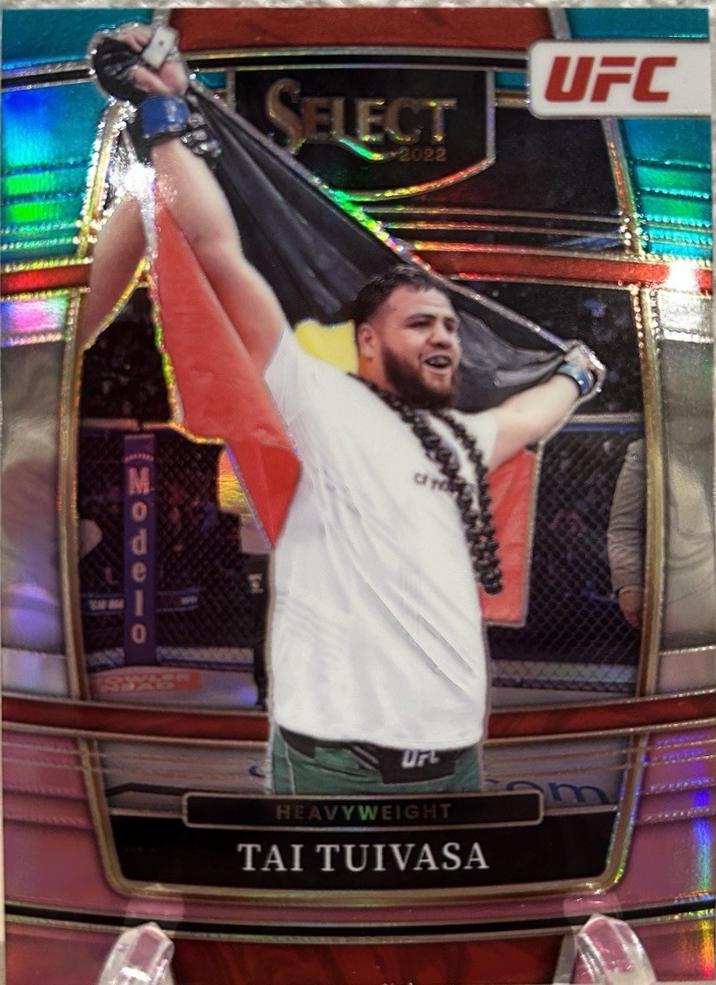 Tai Tuivasa 2022 Panini Select UFC Concourse #20 Teal and Pink