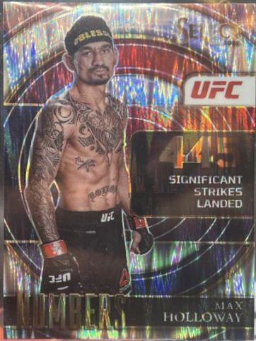 Max Holloway 2022 Panini Select UFC Select Numbers #4 Silver