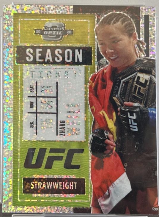 Zhang Weili 2021 Panini Chronicles UFC Base Contenders Optic Season Ticket #267 White Sparkle
