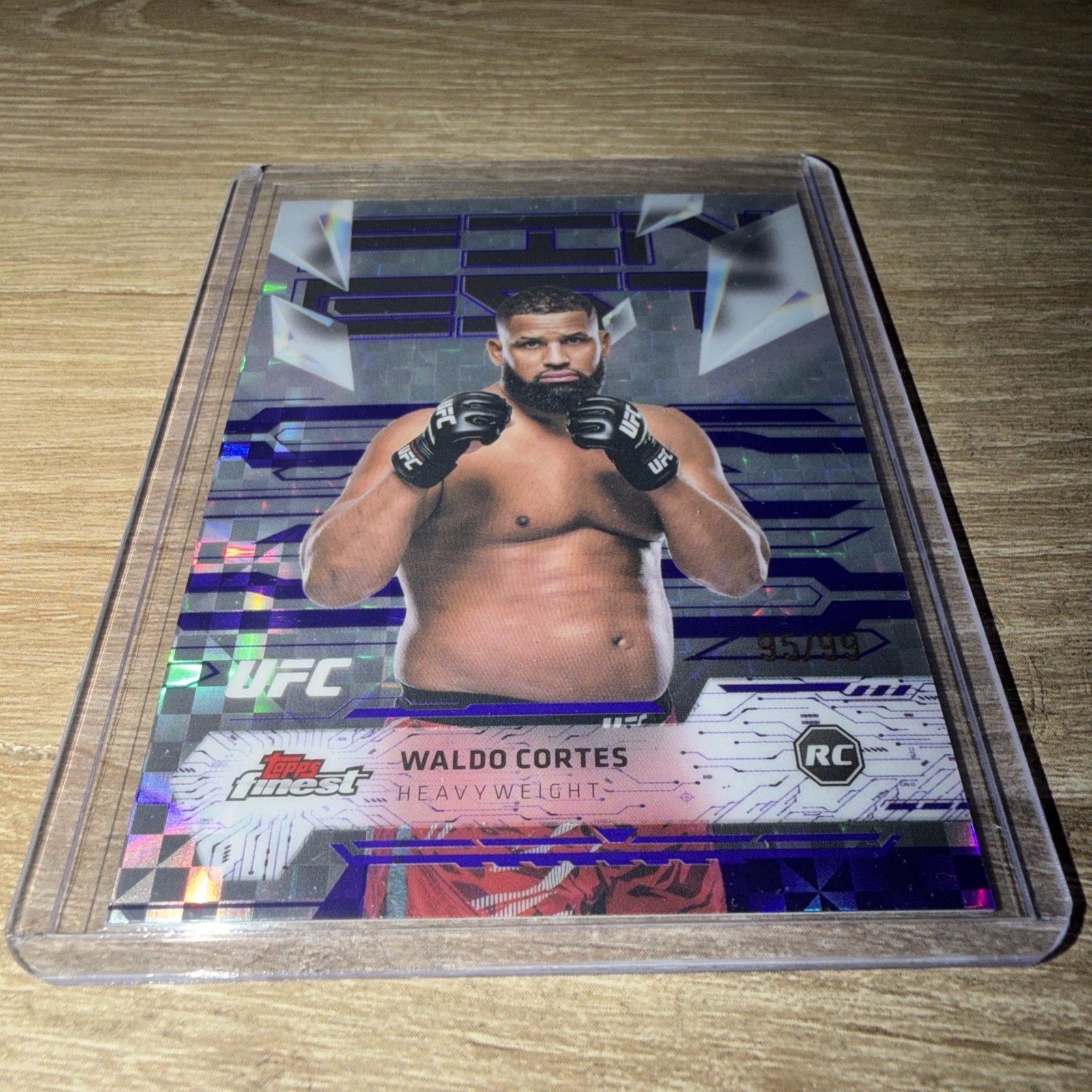Waldo Cortes Acosta 2025 Topps Finest UFC Base Uncommon #112 Purple Checkerboard Refractor