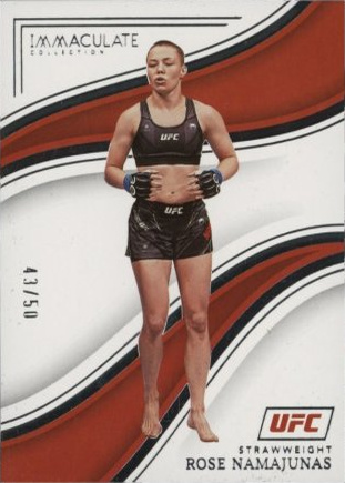 Rose Namajunas 2023 Panini Immaculate Collection UFC Base #14 Gold