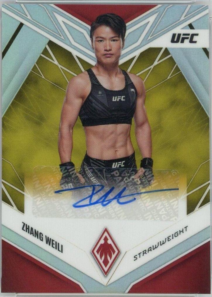 Zhang Weili 2023 Panini Chronicles UFC Phoenix Autographs #38 Gold