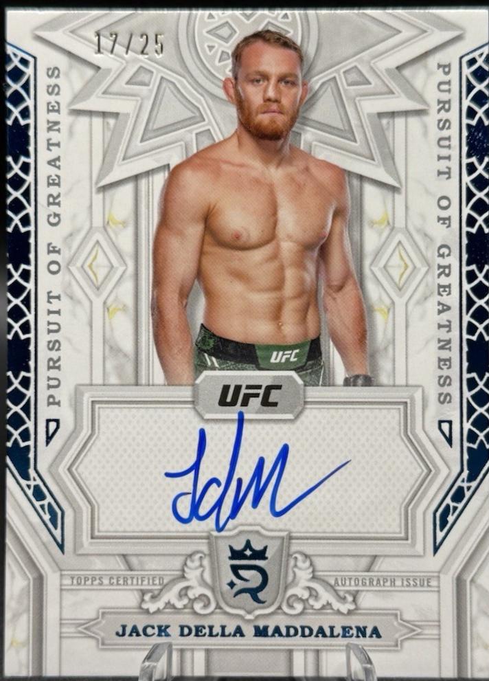 Jack Della Maddalena 2024 Topps Royalty UFC Pursuit of Greatness Autographs #PGS-JDM Blue