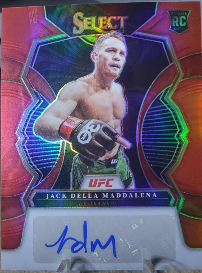 Jack Della Maddalena 2023 Panini Select UFC Rookie Signatures #7 Red