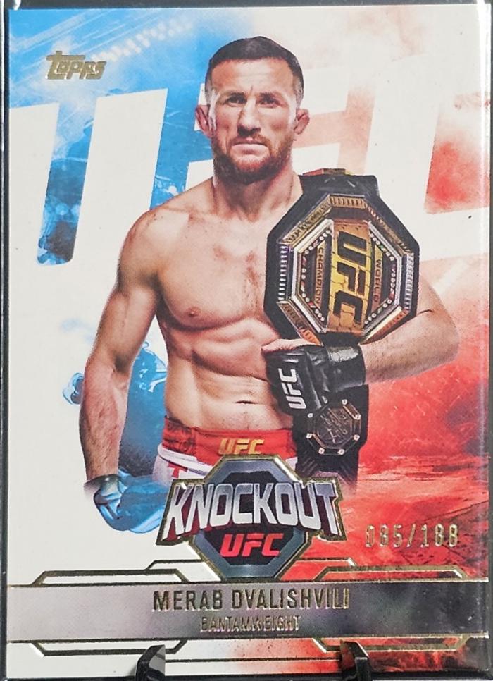 Merab Dvalishvili 2025 Topps Knockout UFC Base #7 Gold