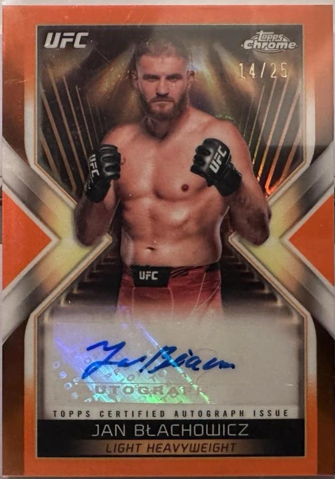 Jan Błachowicz 2024 Topps Chrome UFC Main Event Autographs #MEA-JBL Orange Refractor