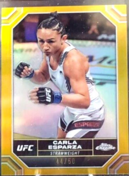 Carla Esparza 2024 Topps Chrome UFC Base #39 Gold Refractor