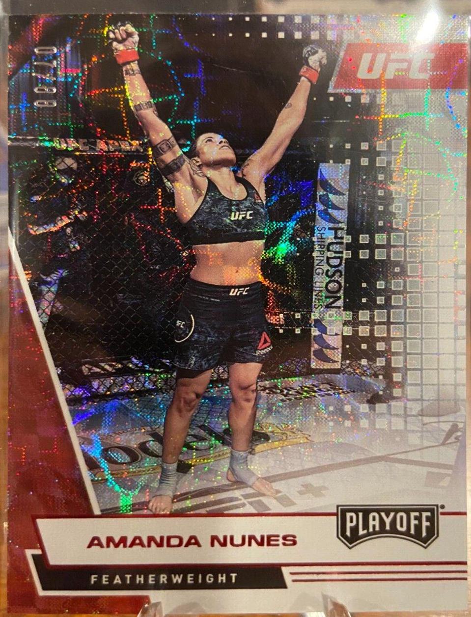 Amanda Nunes 2021 Panini Chronicles UFC Base Playoff #64 Asia Red