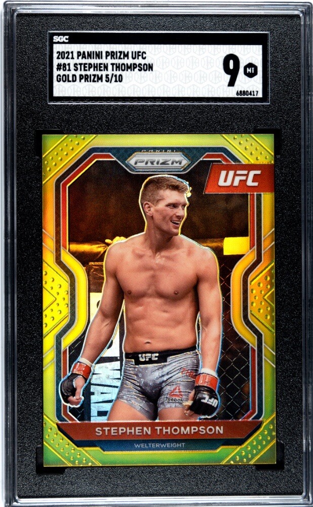 Stephen Thompson 2021 Panini Prizm UFC Base #81 Gold