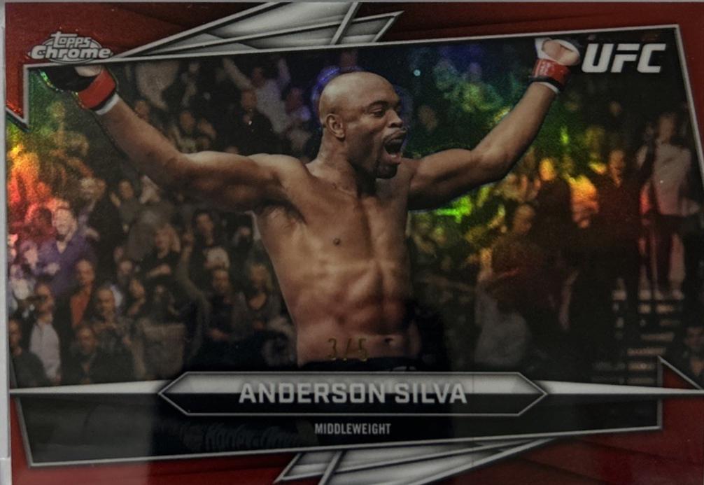 Anderson Silva 2026 Topps Chrome UFC Base #14 Red Refractor