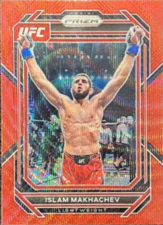 Islam Makhachev 2023 Panini Prizm UFC Base #177 Ruby Wave