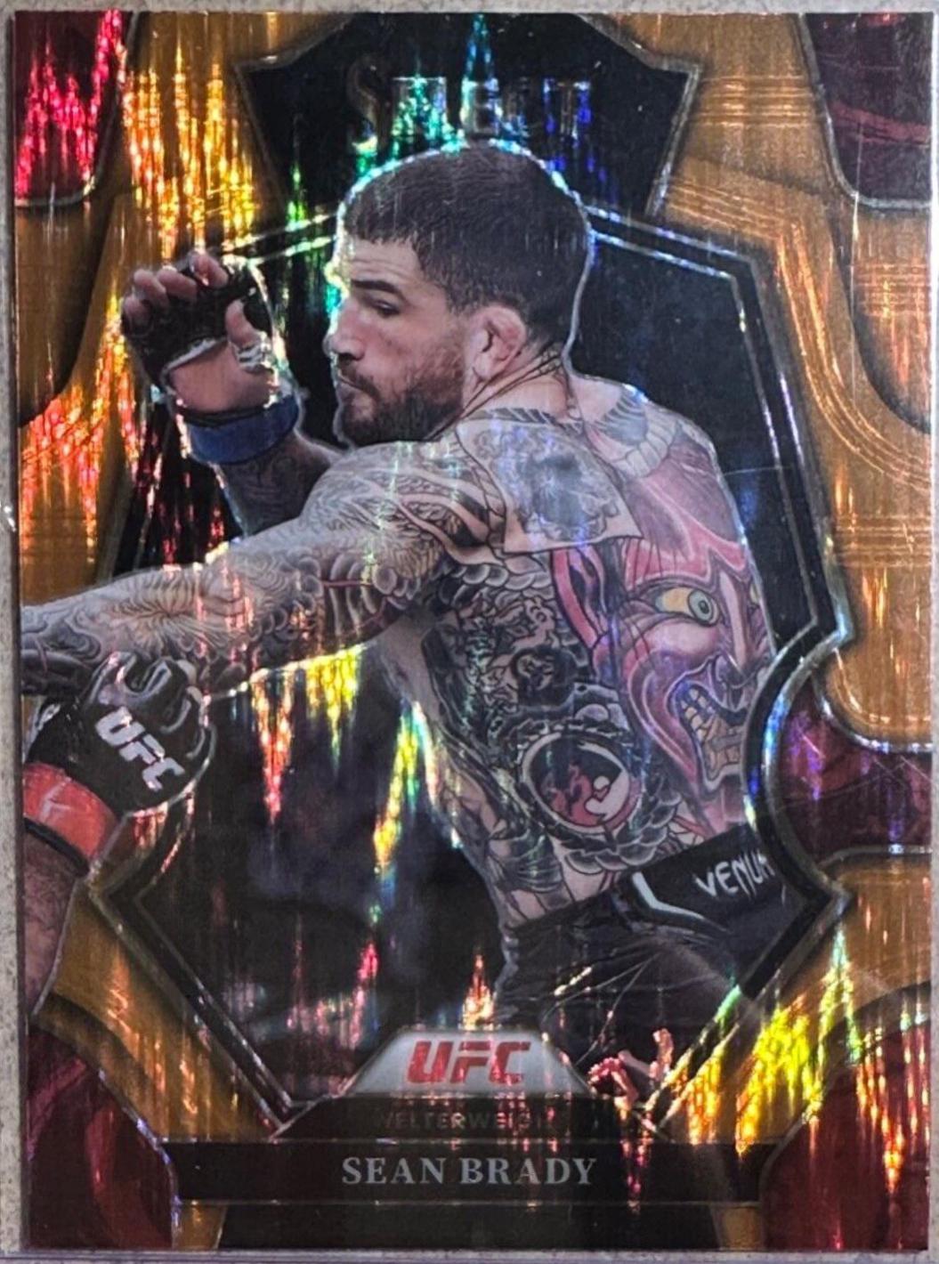 Sean Brady 2023 Panini Select UFC Premier Level #125 Orange Flash