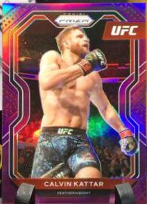 Calvin Kattar 2021 Panini Prizm UFC Base #58 Purple