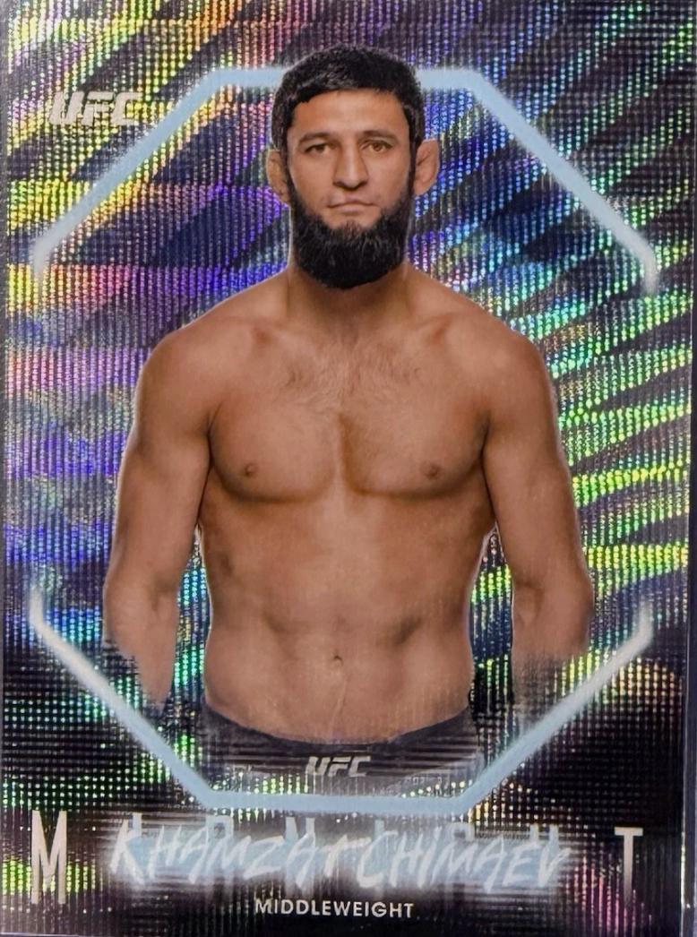 Khamzat Chimaev 2025 Topps Midnight UFC Base #3 Moon Beam
