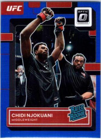 Chidi Njokuani 2023 Panini Donruss Optic UFC Base #102 Blue