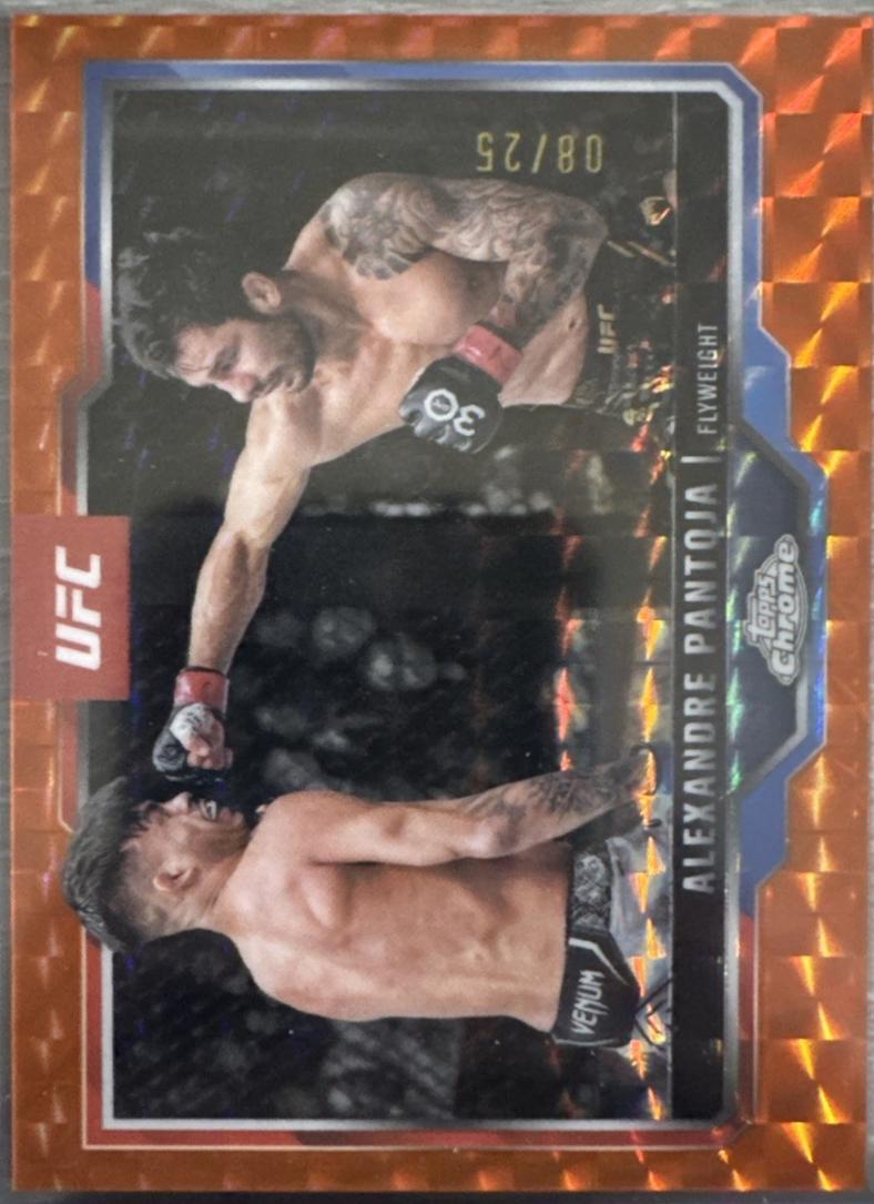 Alexandre Pantoja 2025 Topps Chrome UFC Base #188 Orange Geometric Refractor