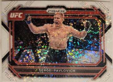 Sergei Pavlovich 2023 Panini Prizm UFC Base #71 White Sparkle