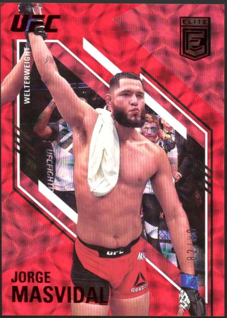 Jorge Masvidal 2021 Panini Chronicles UFC Base Elite #152 Red