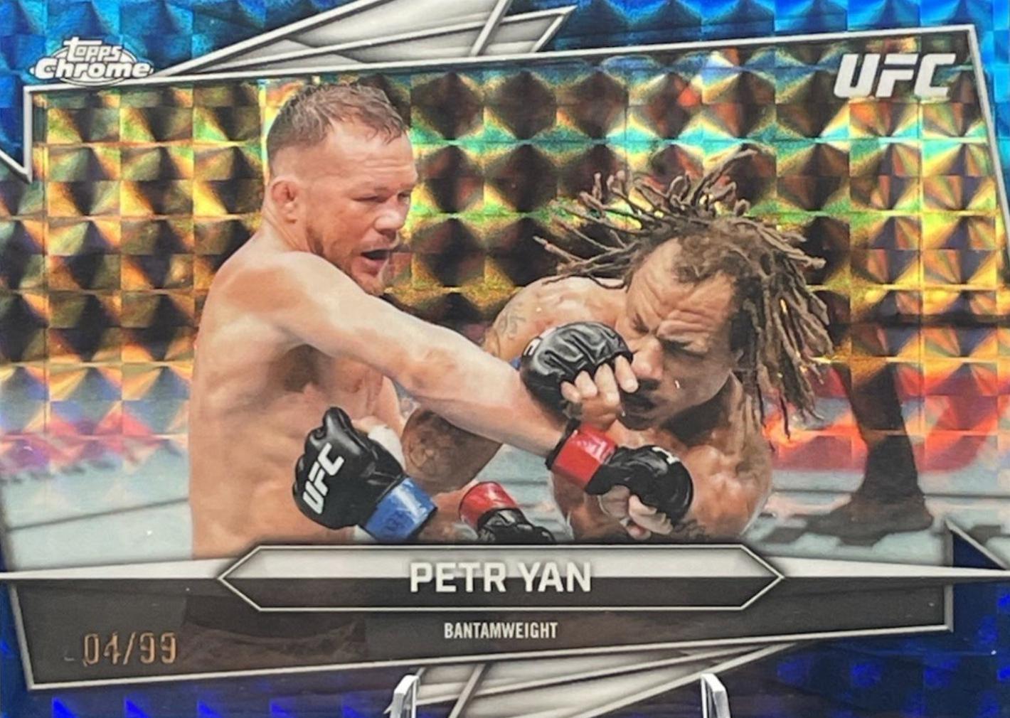 Petr Yan 2026 Topps Chrome UFC Base #53 Blue Geometric Refractor