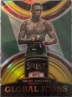 Israel Adesanya 2023 Panini Select UFC Global Icons #26 Gold