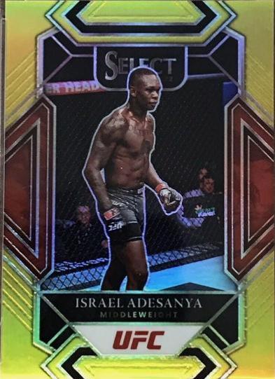 Israel Adesanya 2022 Panini Select UFC Mezzanine #383 Gold