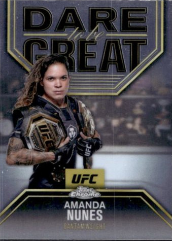 Amanda Nunes 2025 Topps Chrome UFC Dare to Be Great #DBG-4 Black & Gold Refractor