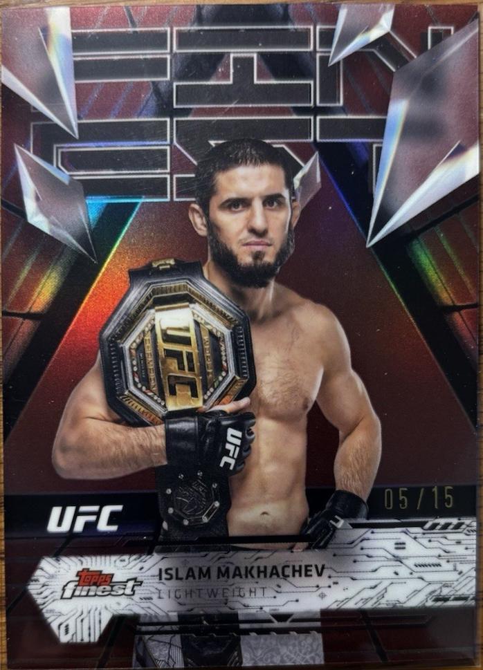Islam Makhachev 2025 Topps Finest UFC Base Uncommon #177 Refractor