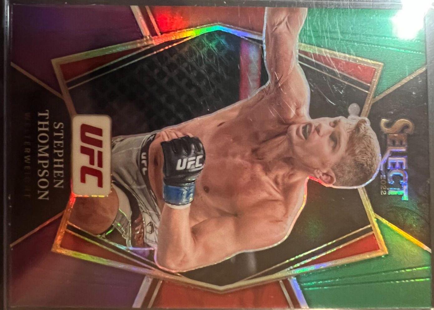 Stephen Thompson 2022 Panini Select UFC Premier Level #182 Green and Purple