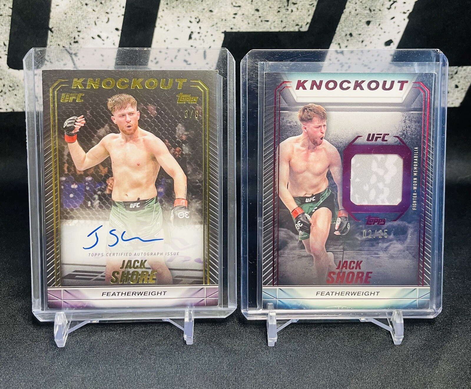 Jack Shore 2024 Topps Knockout UFC Knockout Autographs #KNA-JSE Gold