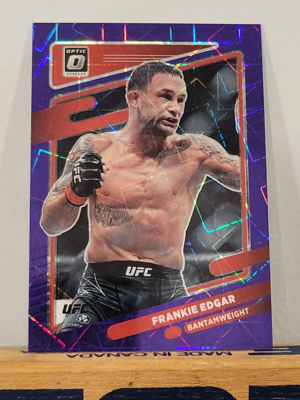Frankie Edgar 2022 Panini Donruss Optic UFC Base #19 Purple Velocity