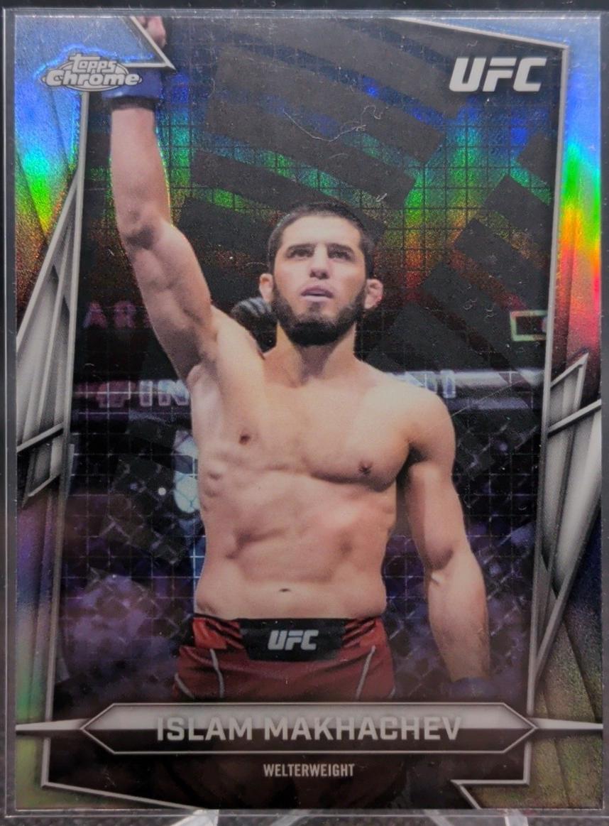Islam Makhachev 2026 Topps Chrome UFC Base #47 Sonar Refractor