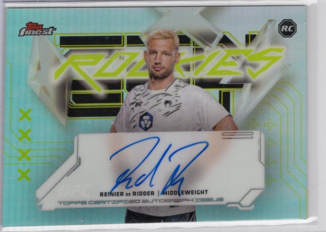 Reinier de Ridder 2025 Topps Finest UFC Finest Rookie Autographs #FRA-RR Refractor