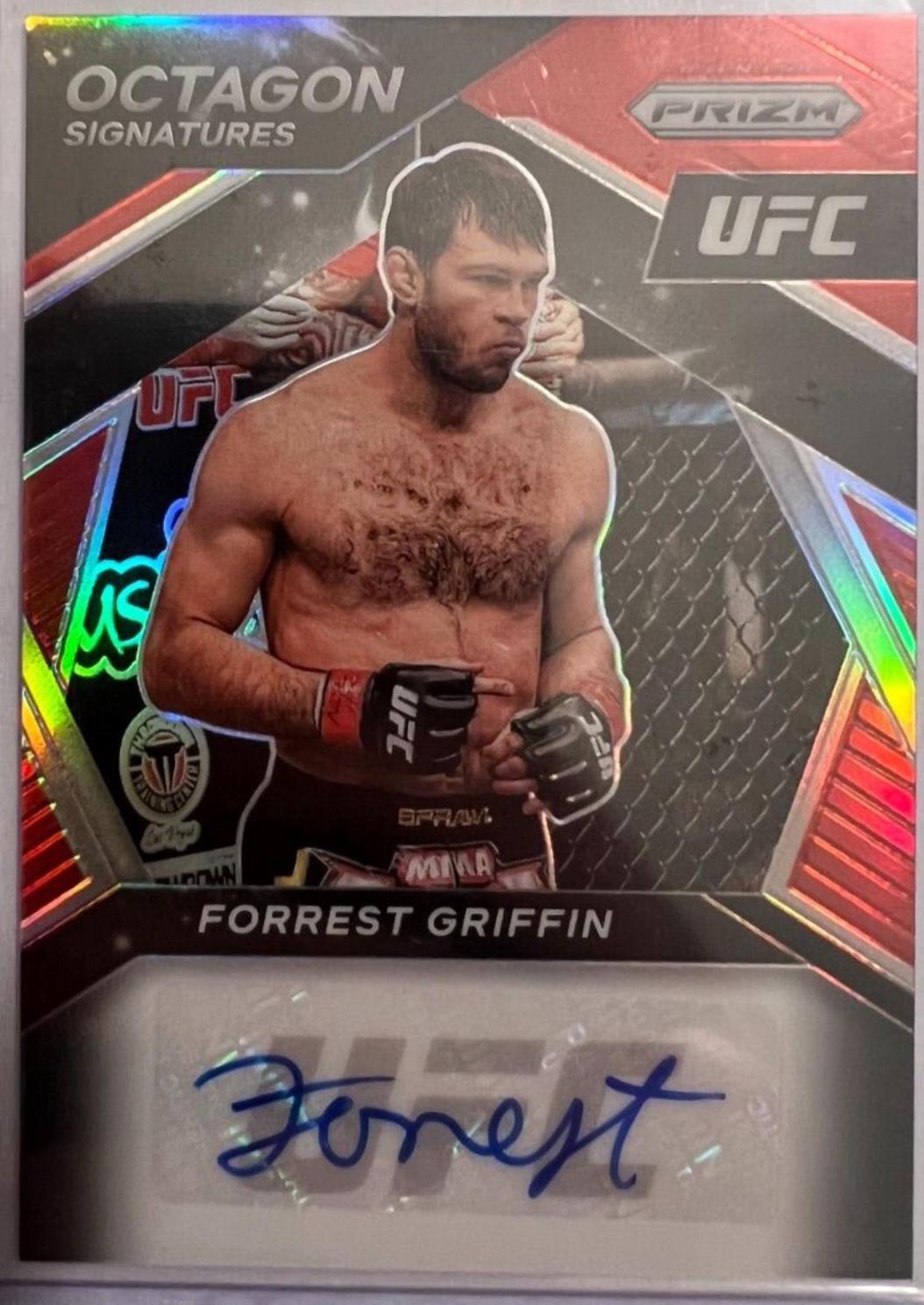 Forrest Griffin 2021 Panini Prizm UFC Octagon Signatures #23 Red