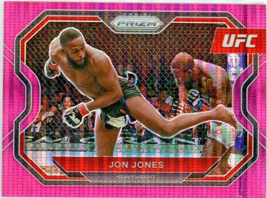 Jon Jones 2021 Panini Prizm UFC Base #101 Pink Pulsar